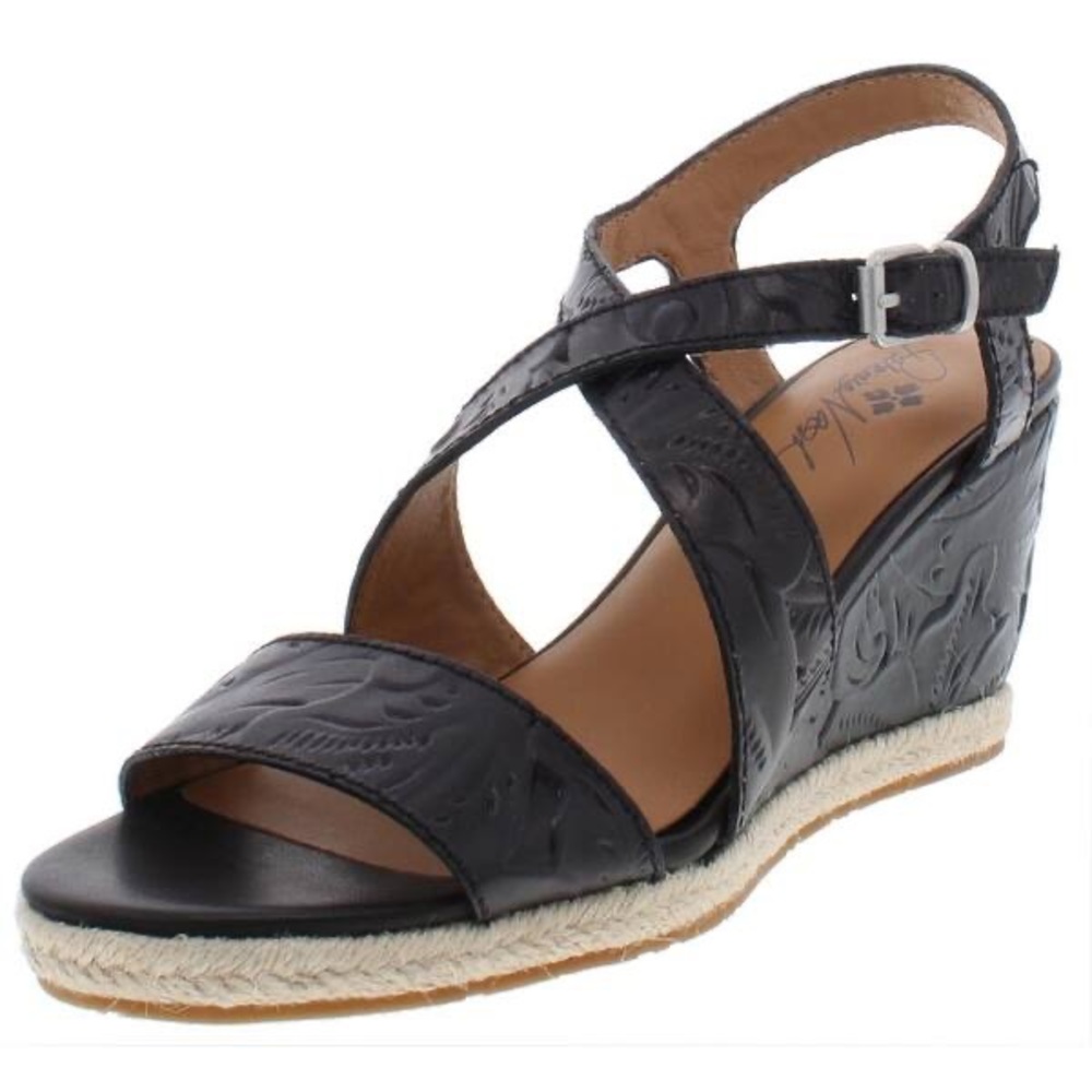 Patricia Nash Wedge Heel Sandals Black Espadrille